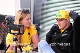 Nico Hulkenberg (GER) Renault Sport F1 Team with Aurelie Donzelot (FRA) Renault Sport F1 Team Media Communications Manager. 27.04.2017. Formula 1 World Championship, Rd 4, Russian Grand Prix, Sochi Autodrom, Sochi, Russia, Preparation Day.