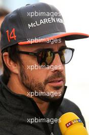 Fernando Alonso (ESP) McLaren. 27.04.2017. Formula 1 World Championship, Rd 4, Russian Grand Prix, Sochi Autodrom, Sochi, Russia, Preparation Day.