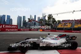 Felipe Massa (BRA) Williams FW40. 15.09.2017. Formula 1 World Championship, Rd 14, Singapore Grand Prix, Marina Bay Street Circuit, Singapore, Practice Day.