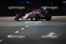 Sergio Perez (MEX) Sahara Force India F1   15.09.2017. Formula 1 World Championship, Rd 14, Singapore Grand Prix, Marina Bay Street Circuit, Singapore, Practice Day.