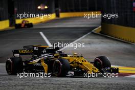 Nico Hulkenberg (GER) Renault Sport F1 Team RS17. 15.09.2017. Formula 1 World Championship, Rd 14, Singapore Grand Prix, Marina Bay Street Circuit, Singapore, Practice Day.