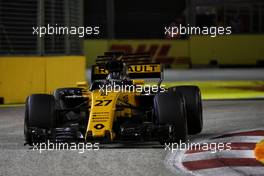 Nico Hulkenberg (GER) Renault Sport F1 Team RS17. 15.09.2017. Formula 1 World Championship, Rd 14, Singapore Grand Prix, Marina Bay Street Circuit, Singapore, Practice Day.