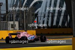Sergio Perez (MEX) Sahara Force India F1 VJM10. 15.09.2017. Formula 1 World Championship, Rd 14, Singapore Grand Prix, Marina Bay Street Circuit, Singapore, Practice Day.