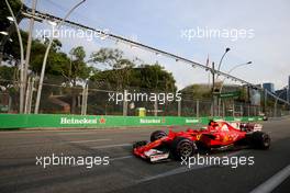 Kimi Raikkonen (FIN) Scuderia Ferrari  15.09.2017. Formula 1 World Championship, Rd 14, Singapore Grand Prix, Marina Bay Street Circuit, Singapore, Practice Day.