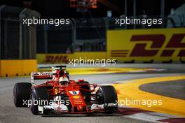 Sebastian Vettel (GER) Ferrari SF70H.                                15.09.2017. Formula 1 World Championship, Rd 14, Singapore Grand Prix, Marina Bay Street Circuit, Singapore, Practice Day.