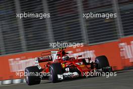Kimi Raikkonen (FIN) Scuderia Ferrari  15.09.2017. Formula 1 World Championship, Rd 14, Singapore Grand Prix, Marina Bay Street Circuit, Singapore, Practice Day.