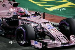 Esteban Ocon (FRA) Sahara Force India F1 VJM10. 17.09.2017. Formula 1 World Championship, Rd 14, Singapore Grand Prix, Marina Bay Street Circuit, Singapore, Race Day.