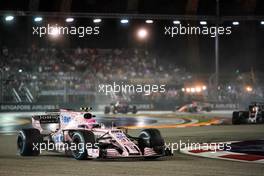 Esteban Ocon (FRA) Sahara Force India F1 VJM10.                                17.09.2017. Formula 1 World Championship, Rd 14, Singapore Grand Prix, Marina Bay Street Circuit, Singapore, Race Day.