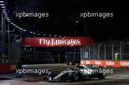 Valtteri Bottas (FIN) Mercedes AMG F1 W08. 17.09.2017. Formula 1 World Championship, Rd 14, Singapore Grand Prix, Marina Bay Street Circuit, Singapore, Race Day.