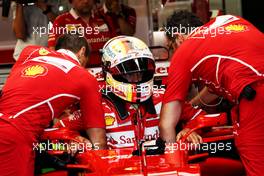 Sebastian Vettel (GER) Ferrari SF70H. 16.09.2017. Formula 1 World Championship, Rd 14, Singapore Grand Prix, Marina Bay Street Circuit, Singapore, Qualifying Day.