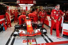 Sebastian Vettel (GER) Ferrari SF70H.  16.09.2017. Formula 1 World Championship, Rd 14, Singapore Grand Prix, Marina Bay Street Circuit, Singapore, Qualifying Day.