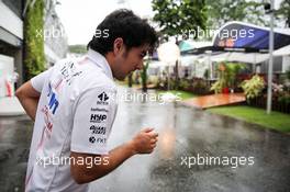 Sergio Perez (MEX) Sahara Force India F1. 17.09.2017. Formula 1 World Championship, Rd 14, Singapore Grand Prix, Marina Bay Street Circuit, Singapore, Race Day.