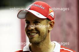 Sebastian Vettel (GER) Ferrari. 14.09.2017. Formula 1 World Championship, Rd 14, Singapore Grand Prix, Marina Bay Street Circuit, Singapore, Preparation Day.