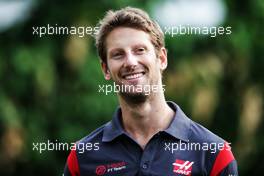 Romain Grosjean (FRA) Haas F1 Team. 14.09.2017. Formula 1 World Championship, Rd 14, Singapore Grand Prix, Marina Bay Street Circuit, Singapore, Preparation Day.