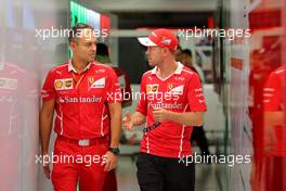 Sebastian Vettel (GER) Scuderia Ferrari  14.09.2017. Formula 1 World Championship, Rd 14, Singapore Grand Prix, Marina Bay Street Circuit, Singapore, Preparation Day.