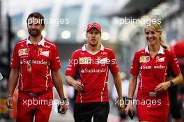 Sebastian Vettel (GER) Ferrari. 14.09.2017. Formula 1 World Championship, Rd 14, Singapore Grand Prix, Marina Bay Street Circuit, Singapore, Preparation Day.