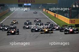 Race 2, Start of the race 27.08.2017. Formula 2 Championship, Rd 8, Spa-Francorchamps, Belgium, Sunday.