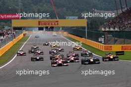 Race 1, Start of the race 26.08.2017. Formula 2 Championship, Rd 8, Spa-Francorchamps, Belgium, Saturday.