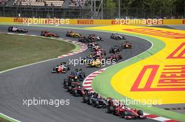 Race 1, Start of the race 13.05.2017. FIA Formula 2 Championship, Rd 2, Barcelona, Spain, Saturday.