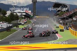 Race 1, Start of the race 13.05.2017. FIA Formula 2 Championship, Rd 2, Barcelona, Spain, Saturday.