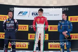 Race 1, 1st place Charles Leclerc (MON) PREMA Racing, 2nd place Luca Ghiotto (ITA) RUSSIAN TIME and 3rd place Oliver Rowland (GBR) DAMS 13.05.2017. FIA Formula 2 Championship, Rd 2, Barcelona, Spain, Saturday.