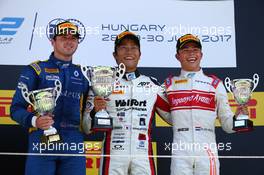 Race 2, 1st place Nobuharu Matsushita (JAP) Art Grand Prix, 2nd place Oliver Rowland (GBR) DAMS and 3rd place Nyck De Vries (HOL) Rapax 30.07.2017. FIA Formula 2 Championship, Rd 7, Budapest, Hungary, Sunday.