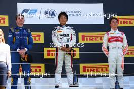 Race 2, 1st place Nobuharu Matsushita (JAP) Art Grand Prix, 2nd place Oliver Rowland (GBR) DAMS and 3rd place Nyck De Vries (HOL) Rapax 30.07.2017. FIA Formula 2 Championship, Rd 7, Budapest, Hungary, Sunday.