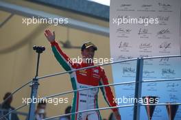 Race 2 Podium, Antonio Fuoco (ITA) Prema Racing Team 03.09.2017. Formula 2 Championship, Rd 9, Monza, Italy, Sunday.