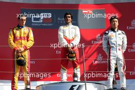 Race 2, Start From L to R: Giuliano Alesi (FRA) Trident, Raoul Hyman (RSA) Campos Racing, Nirei Fukuzumi (JAP) ART Grand Prix 09.07.2017. GP3 Series, Rd 2, Spielberg, Austria, Sunday.