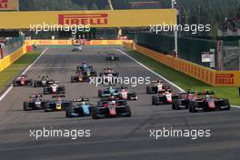 Race 1, Start of the race 26.08.2017. GP3 Series, Rd 5, Spa-Francorchamps, Belgium, Saturday.