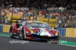 James Calado (GBR) / Alessandro Pier Guidi (ITA) #51 AF Corse Ferrari 488 GTE. 04.06.2017. Le Mans 24 Hour, Testing, Le Mans, France.