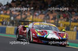 Davide Rigon (FRA) / Sam Bird (GBR) #71 AF Corse Ferrari 488 GTE. 04.06.2017. Le Mans 24 Hour, Testing, Le Mans, France.