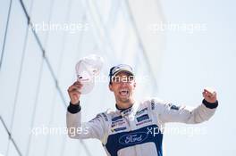 Andy Priaulx (GBR) Harry Tincknell (GBR), celebrates second position on the GTE Pro podium. FIA World Endurance Championship, Le Mans 24 Hours - Race, Sunday 18th June 2017. Le Mans, France.