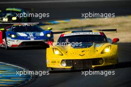 Jan Magnussen (DEN) / Antonio Garcia (ESP) / Jordan Taylor (USA) #63 Corvette Racing GM Chevrolet Corvette C7.R. FIA World Endurance Championship, Le Mans 24 Hours - Race, Saturday 17th June 2017. Le Mans, France.