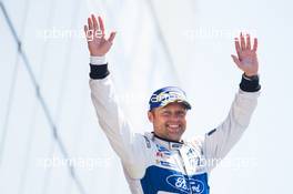Andy Priaulx (GBR) #67 Ford Chip Ganassi Team UK Ford GT, celebrates second position on the GTE Pro podium. 14.06.2017-18.06.2016 Le Mans 24 Hour Race 2017, Le Mans, France
