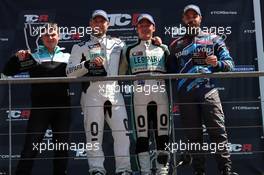06.05.2017 - Race 2, 1st position Jean-Karl Vernay Volkswagen Golf GTI TCR Leopard Racing Team WRT, 2nd position Robert Huff (GBR) Volkswagen Golf GTi TCR, Leopard Racing Team WRT and 3rd position  Stefano Comini (SUI) Audi RS3 LMS, Comtoyou Racing 04-06.05.2017 TCR International Series, Round 3, Spa Francorchamps, Spa, Belgium