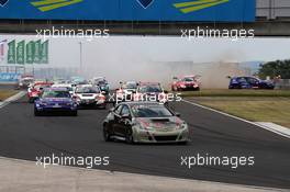 18.06.2017 - Race 2, Start of the race 16-18.06.2017 TCR International Series, Round 6, Hungaroring, Budapest, Hungary