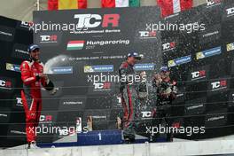 18.06.2017 - Race 2, 1st place Attila Tassi (HUN) Honda Civic TCR, M1RA, 2nd place Pepe Oriola (ESP) SEAT LeÃ³n TCR, Lukoil Craft-Bamboo Racing and 3rd place Jens Reno Moller (DEN) Honda Civic TCR, Reno Racing 16-18.06.2017 TCR International Series, Round 6, Hungaroring, Budapest, Hungary