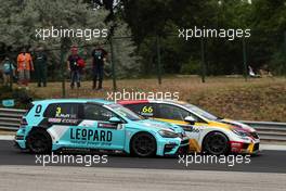 18.06.2017 - Race 2, Rob Huff (GBR) Volkswagen Golf GTi TCR,Leopard Racing Team WRT and GrÃ©goire Demoustier (FRA) Opel Astra TCR, DG Sport CompÃ©tition 16-18.06.2017 TCR International Series, Round 6, Hungaroring, Budapest, Hungary