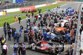 The grid before the start of the race. 16.04.2017. FIA World Endurance Championship, Round 1, Silverstone, England, Sunday.