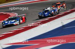 Stefan Mucke (GER) / Oliver Pla (FRA) #66 Ford Chip Ganassi Team UK Ford GT and Nicolas Lapierre (FRA) / Gustavo Menezes (USA) / Andre Negrao (BRA) #36 Signatech Alpine Matmut, Alpine A470 - Gibson. 16.09.2017. FIA World Endurance Championship, Rd 6, 6 Hours of Circuit of the Americas, Austin, Texas, USA.