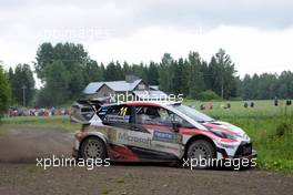 Juho Hanninen (FIN)-Kaj Lindstrom (FIN) Toyota Yaris WRC, Toyota Gazoo Racing WRT 27-30.07.2017. FIA World Rally Championship 2016, Rd 9, Rally Finland, Jyvaskyla, Finland.