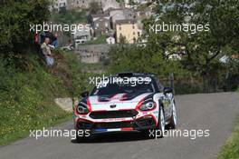 Shakedown, Francois DELECOUR (FRA) - Dominique SAVIGNONI (FRA) ABARTH 124 RALLY 06-09.04.2017. FIA World Rally Championship, Rd 4, Rally Tour De Corse, Ajaccio, Trier, France.