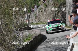 Ole Christian VEIBY(NOR) - Stig Rune SKJAERMOEN (NOR) SKODA FABIA R5, PRINTSPORT 06-09.04.2017. FIA World Rally Championship, Rd 4, Rally Tour De Corse, Ajaccio, Trier, France.