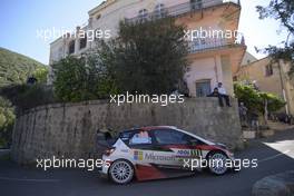 Juho Hanninen (FIN)-Kaj Lindstrom (FIN) Toyota Yaris WRC, Toyota Gazoo Racing WRT 06-09.04.2017. FIA World Rally Championship, Rd 4, Rally Tour De Corse, Ajaccio, Trier, France.