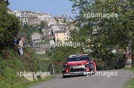 Shakedown, Stephane Lefebvre (FRA)-Gabin Moreau (FRA) Citroen DS3, Citroen Total Abu Dhabi WRT 06-09.04.2017. FIA World Rally Championship, Rd 4, Rally Tour De Corse, Ajaccio, Trier, France.