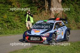 Hayden Paddon (NZL)-John Kennard (NZL) Hyundai i20 Coupe WRC, Hyundai Motorsport 06-09.04.2017. FIA World Rally Championship, Rd 4, Rally Tour De Corse, Ajaccio, Trier, France.