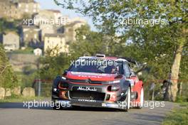 Shakedown, Kris Meeke (GBR)-Paul Nagle (IRL) Citroen C3 WRC, Citroen Total Abu Dhabi WRT 06-09.04.2017. FIA World Rally Championship, Rd 4, Rally Tour De Corse, Ajaccio, Trier, France.