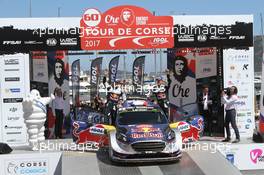 2nd place Sebastien Ogier (FRA)-Julien Ingrassia (FRA) Ford Fiesta WRC, M-Sport World Rally Team a 06-09.04.2017. FIA World Rally Championship, Rd 4, Rally Tour De Corse, Ajaccio, Trier, France.