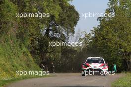 Shakedown, Jari-Matti Latvala (FIN)-Miikka Anttila (FIN) Toyota Yaris WRC, Toyota Gazoo Racing WRT 06-09.04.2017. FIA World Rally Championship, Rd 4, Rally Tour De Corse, Ajaccio, Trier, France.